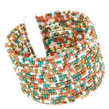 2015 Summer beach Boho Chic Multi-row Bead Connected Bracelet